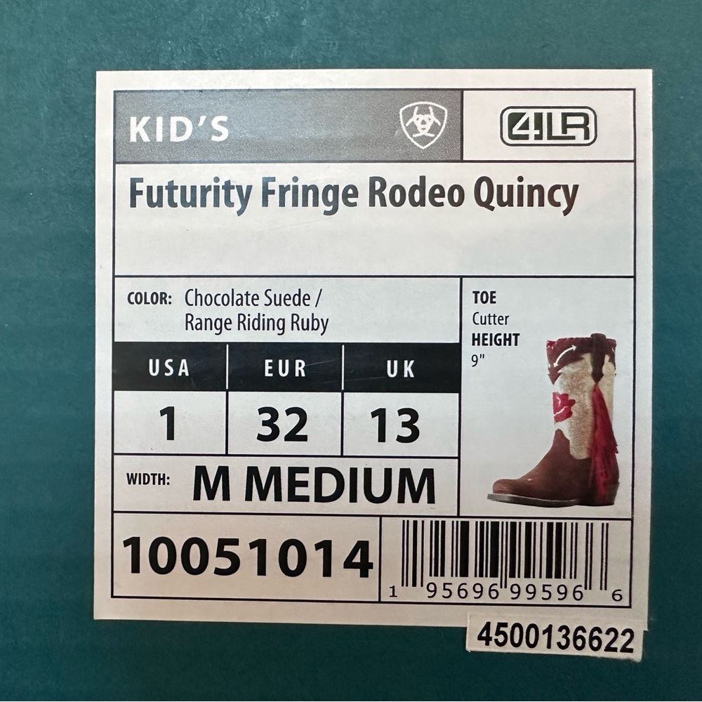 EUC ARIAT X RODEO QUINCY FUTURITY FRINGE COWBOY BOOTS CHOCOLATE SUEDE AND RUBY - Picture 2 of 8